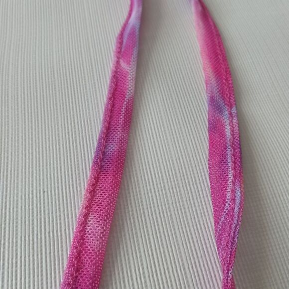 PLT Pink and Purple Watercolor Print Mesh Cowl Neck Cropped Cami Women's Size 22 - Picture 7 of 12